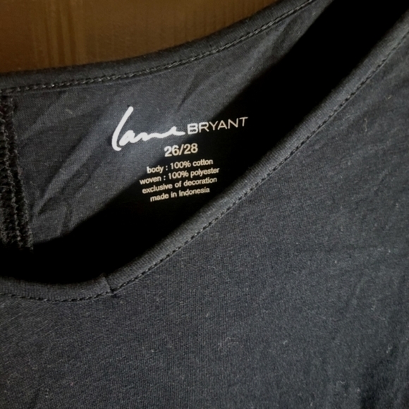 Lane Bryant long sleeve  black top womens 26-28 or 4x - Picture 2 of 6